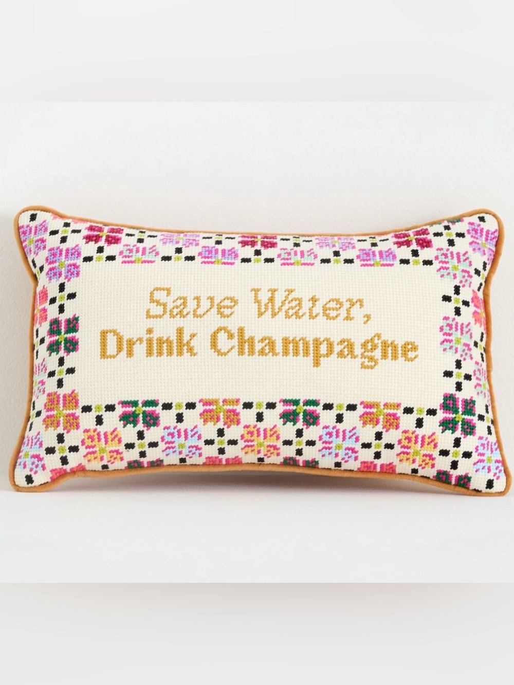 New! NWT Anthropologie X Furbish Studio Petite Needlepoint Pillow